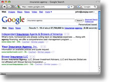 Insurance Marketing Search Rankings