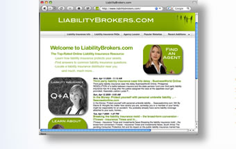 liability insurance marketing website